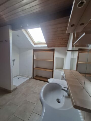 Lavabo et douche Chambre2